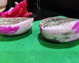 A picture of step 1 of Dragonfruit smoothie.