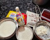A picture of step 1 of Strawberry Cheese cake.