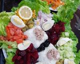 صورة لخطوة 1 من وصفة سلطة فراش🥒🥬🥗🍋🥕🫒🥑 صحية ولبنة منحكيش😋😊
