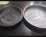 A picture of step 1 of Chocolate cake with ganache.