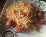 A picture of step 3 of Sausage spaghetti.
