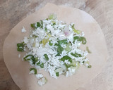 A picture of step 2 of Paneer Paratha with Spring Onions.