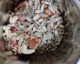 A picture of step 3 of Protein rich roasted sunflower seeds laddu.