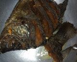 A picture of step 2 of Fried fish,ugali with greens(kunde,managu,terere and spinach).