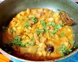 A picture of step 7 of Elephant Yam (Suran) cooked with Shrimps.