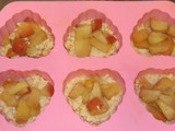 Bizcochuelitos de Avena y Maiz con corazon de manzana