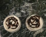 A picture of step 3 of Cappuccino flavour Chocolate custard shake.