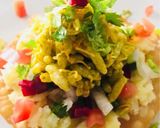 A picture of step 2 of Bhel Tacos.