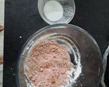 A picture of step 1 of Pink velvet cookies.