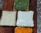 इंस्टेंट तिरंगा सैंडविच रेसिपी चरण 3 फोटो