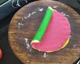 A picture of step 4 of Colourful Sweet Thandai Mathri.