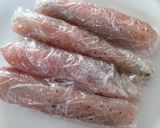 รูปขั้นตอนการทำที่ 3 ของ สันในไก่ม้วนไส้ผัก(อบไมโครเวฟ)