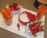 Foto del paso 1 de la receta: Crema suave de queso con zanahorias y rabanitos