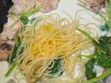 蒜香奶油鯛魚義大利麵