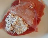 Lilahagymás-kapros-túrós karaj recept fázis 2 fotója