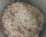 A picture of step 3 of Chicken veggies polaw.