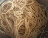 Foto del paso 1 de la receta Espaguetis con salsa de parmesano, champiñones y jamón (sin nata)
