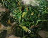 A picture of step 5 of Methi malai matar.