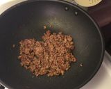 A picture of step 3 of Mapo Tofu  Braised silken tofu and ground beef with spicy sauce.