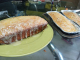 Budín de naranja con glasé de naranja