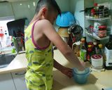 氣炸 手工檸檬巧克力雙色餅乾 ~鬼滅之刃的食譜步驟1照片