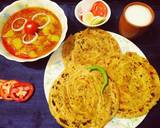 Lachchha paratha with rasadar aloo recipe step 6 photo
