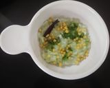 A picture of step 3 of Cucumber boondi raita.