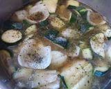 Une image de l'étape 4 de Pâtes sauce courgettes et parmesan.