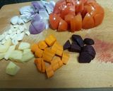 ટામેટાં બીટ ગાજર સૂપ (Mix Veg Soup Recipe in Gujarati) રેસીપી સ્ટેપ1ફોટો