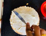 A picture of step 21 of Puran Cake or Puran Poli Cake.