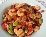Foto langkah ke 5 dari resep Udang Pete Saos Tiram.