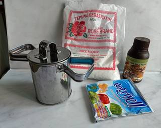 Cendol Tepung Beras rasa Pandan - Step 1