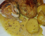 Foto del paso 3 de la receta: Muslos de pollo rellenos de beicon y queso cheddar con salsa de nata