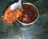 A picture of step 5 of Rajasthani style garlic chutney.