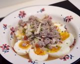 รูปขั้นตอนการทำที่ 7 ของ ยำไข่ต้ม + หมูสับ เห็ดชิเมจิ
