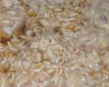 A picture of step 1 of Instant Noodles pizza.