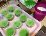Foto langkah ke 3 dari resep Puding pandan fla santan praktis (nutrijel).