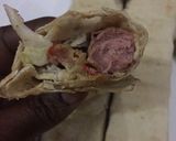 A picture of step 3 of Sausage Shawarma.