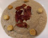 Pas rețetă Supă cremă de ciuperci cu bacon crocant 7 fotografie