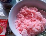 A picture of step 1 of Strawberry snow.