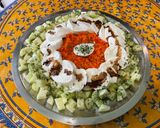 Une image de l'étape 13 de Salade de concombre, carottes et poivron à la mozzarella.