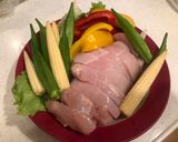 A picture of step 3 of Steamed chicken & vegetables with Asian style sauce.
