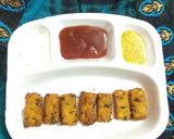 A picture of step 10 of Crispy potato and suji bites.