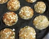 A picture of step 7 of Sabudana pops in appe pan.