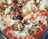 A picture of step 8 of Pasta and minced meat casserole#oneafrica #recipemarathon.