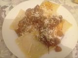 Raviolones de jamón y muzzarella