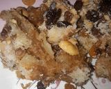 A picture of step 7 of Arabian bread pudding(known as Um Ali).