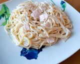 Φωτογραφία βήματος 3 της συνταγής Spaghetti με κρέμα σόγιας, 4 υλικά (ελληνική καρμπονάρα)
