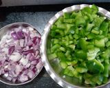 A picture of step 2 of Paneer Masala Omelette.