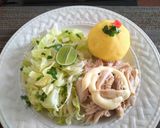 Foto del paso 1 de la receta: Pollo deshilachado con papas cremosas y lechuga fresca 👍🇵🇪